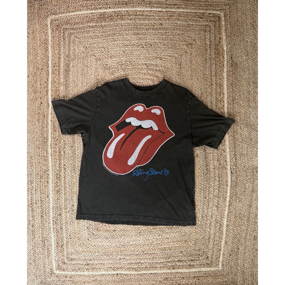 Mens Abercrombie & Fitch Black Rolling Stones T-Shirt Medium